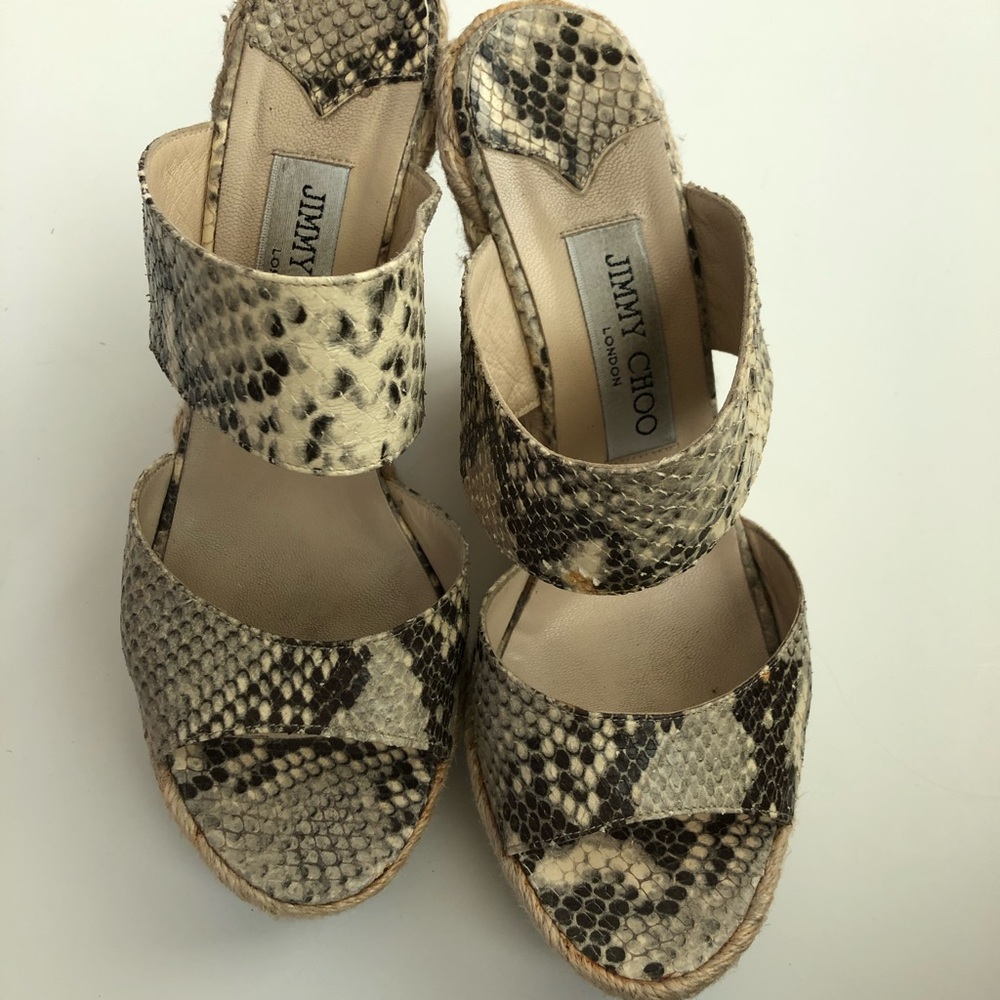 Jimmy Choo Python Print Espadrilles